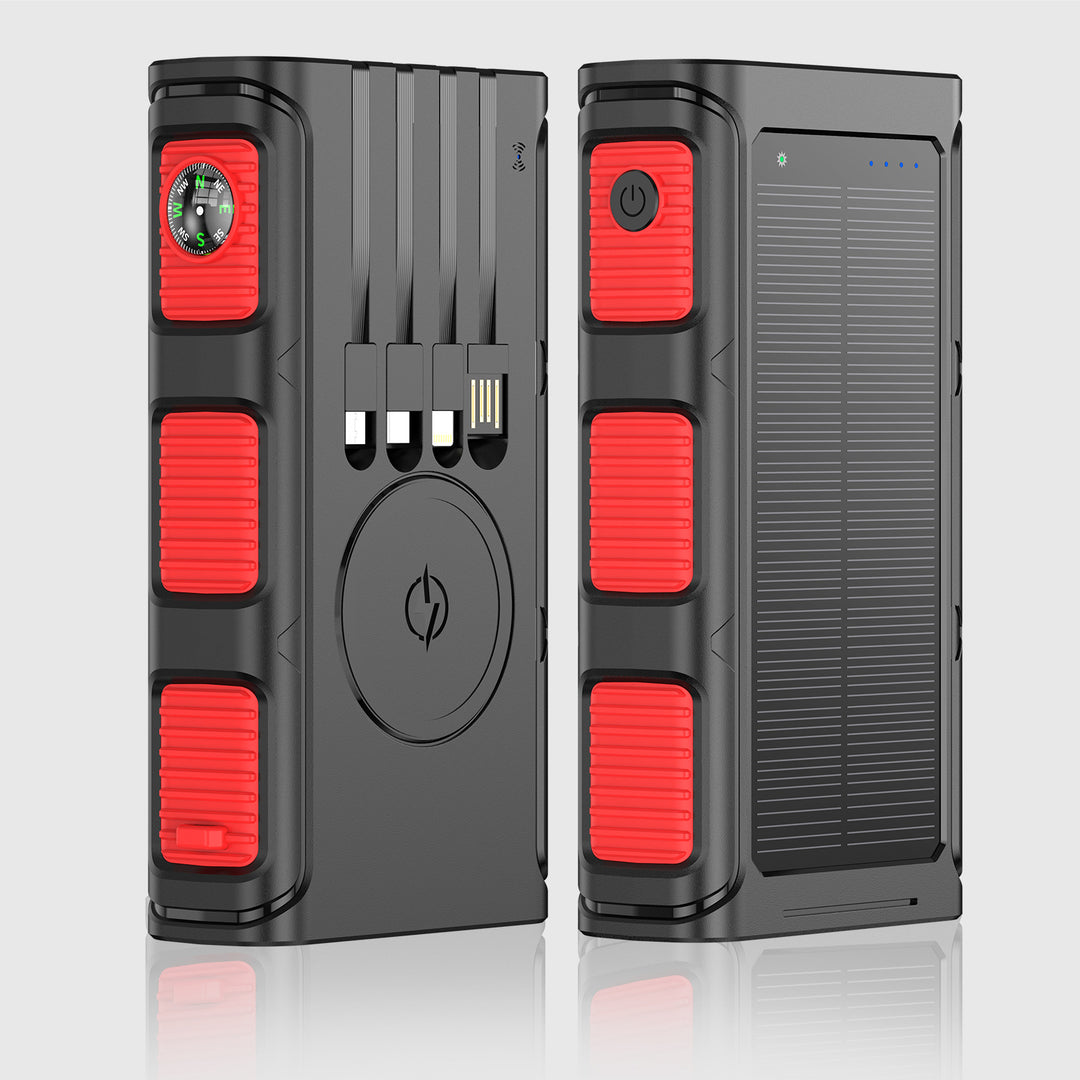 Solar Powerbank with Integrated Compass and Multiple Charging Ports Stornfield