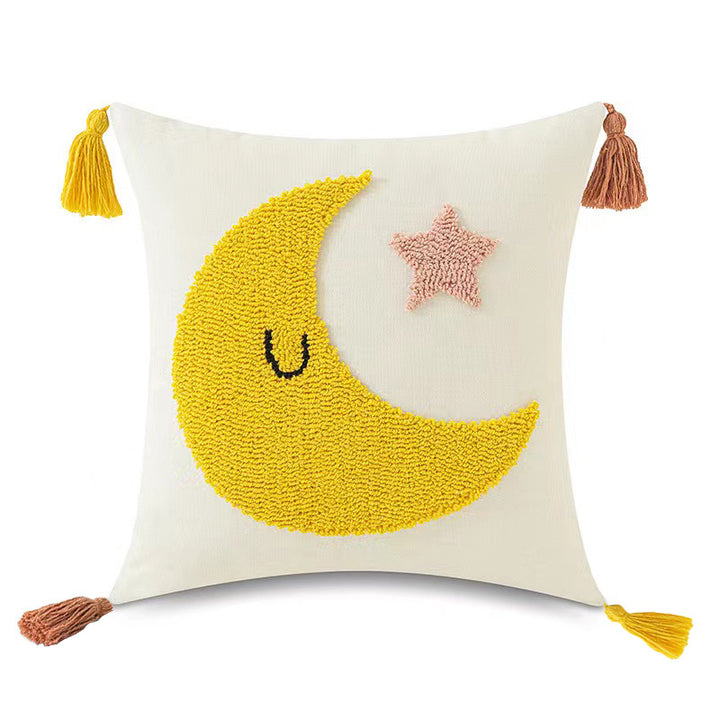 Decorative Cushion with Cloud and Drop Design