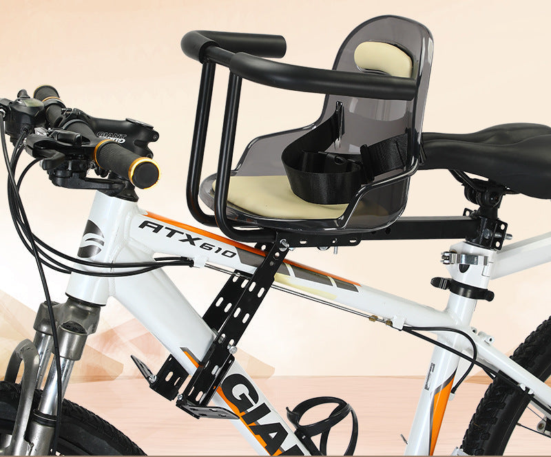 toddler front bicycle seat with adjustable universal mounting bracket and padded safety harness Stornfield