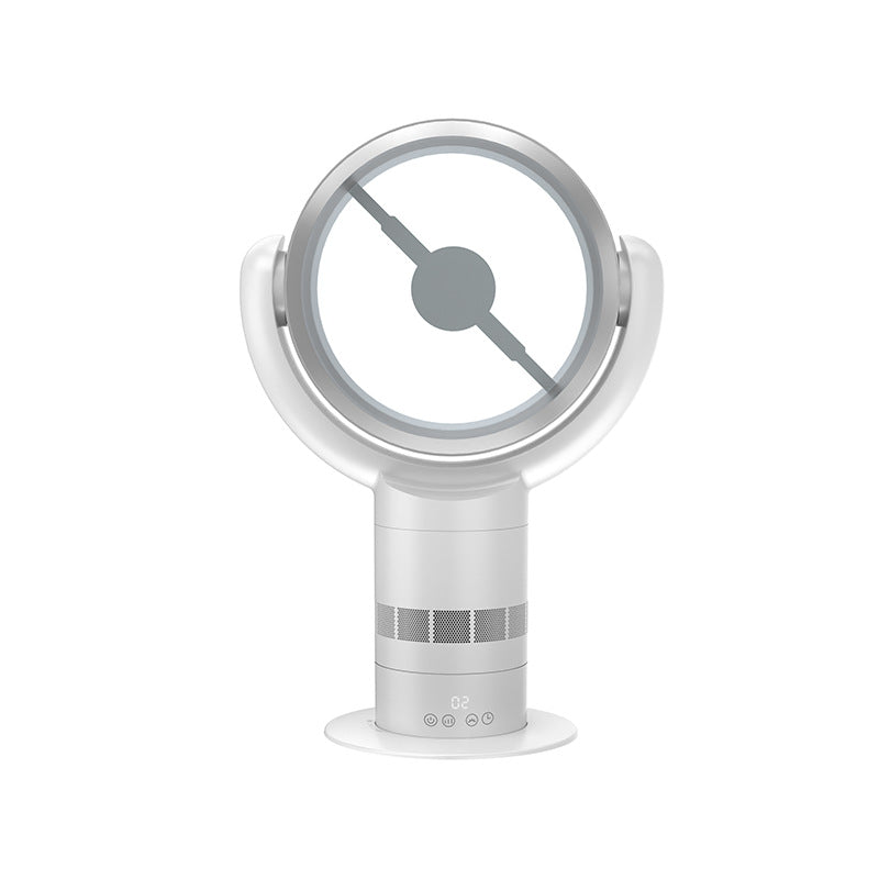 Cooling bladeless tabletop fan with digital touch controls and oscillation Stornfield