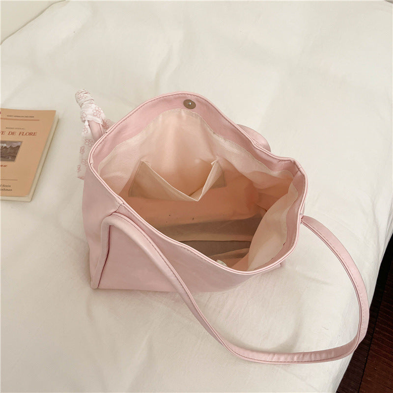 Stylish Bow-Accent Handheld Bag