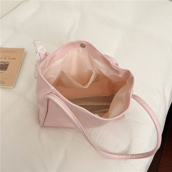 Stylish Bow-Accent Handheld Bag