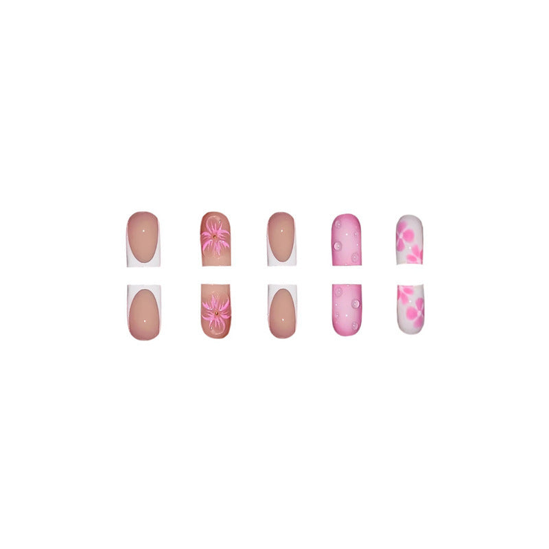 Floral Design Press-On Nail Art Extensions Stornfield