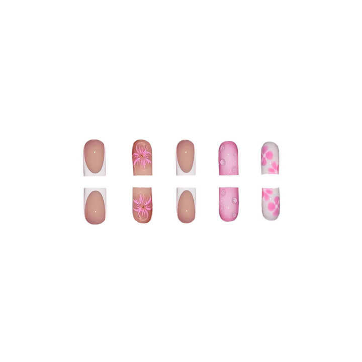 Floral Design Press-On Nail Art Extensions Stornfield