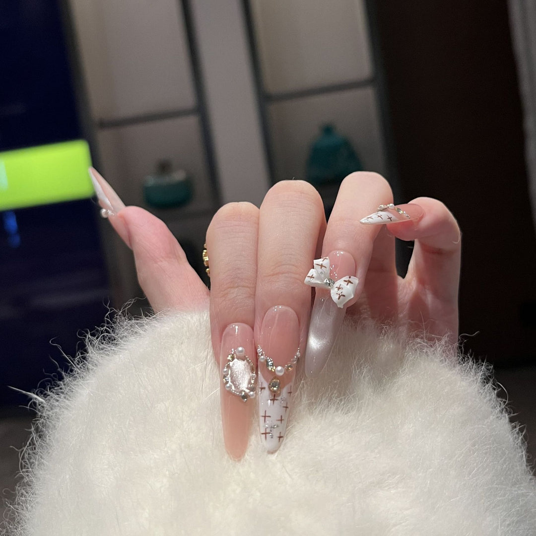 Decorative Rhinestone Nail Tips