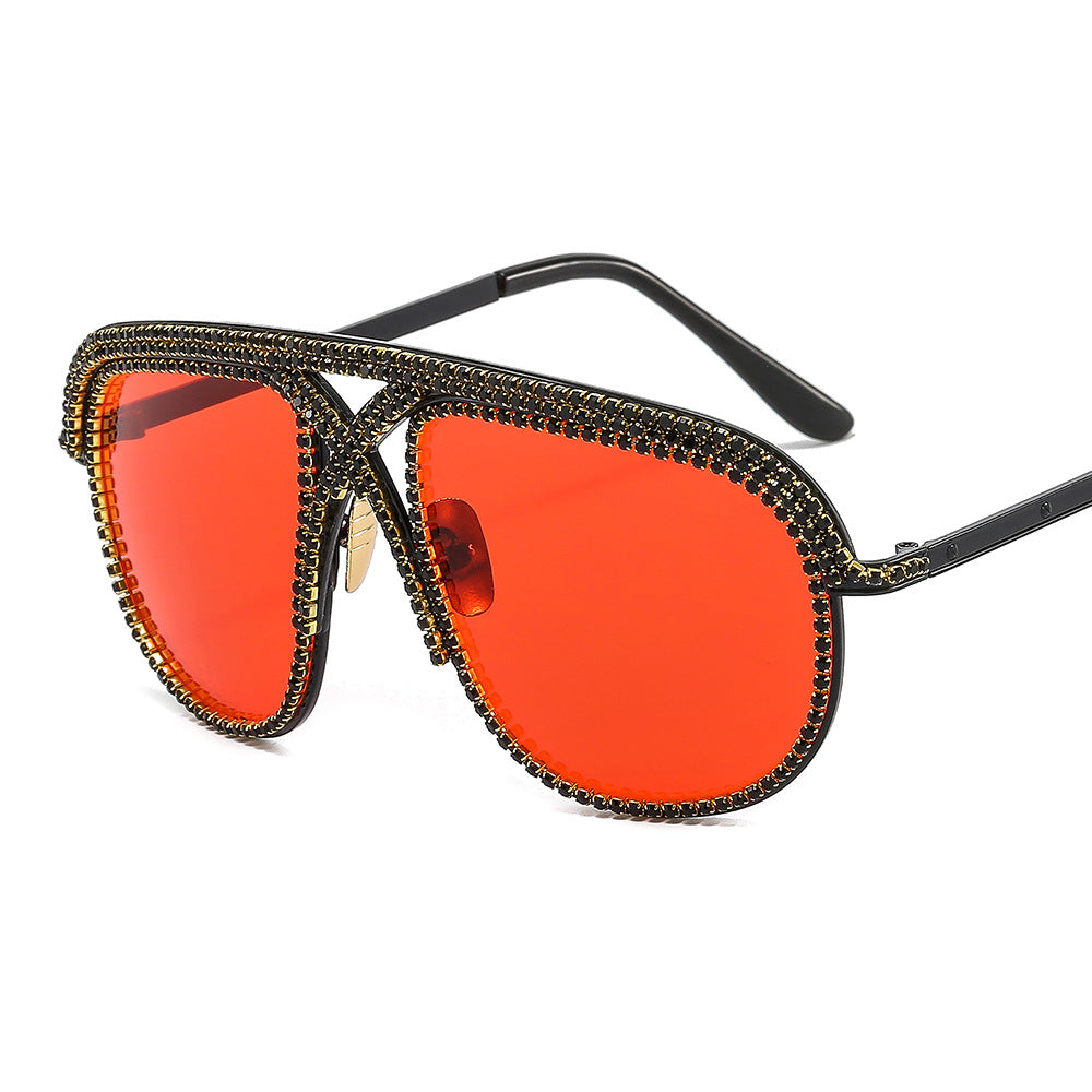 Ladies elegant sunglasses with glittering frame and gradient lenses Stornfield