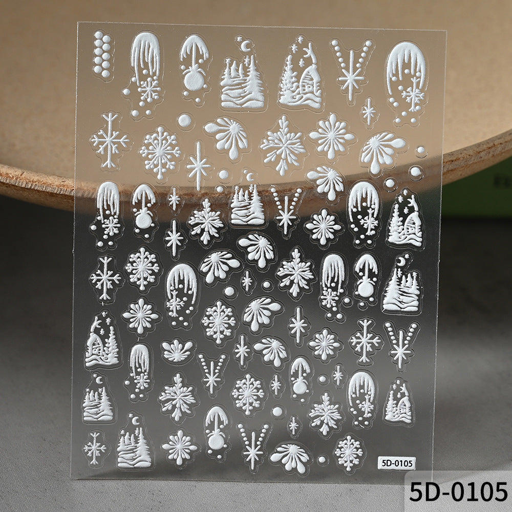 Snowflake Decorative Nail Art Sticker Set