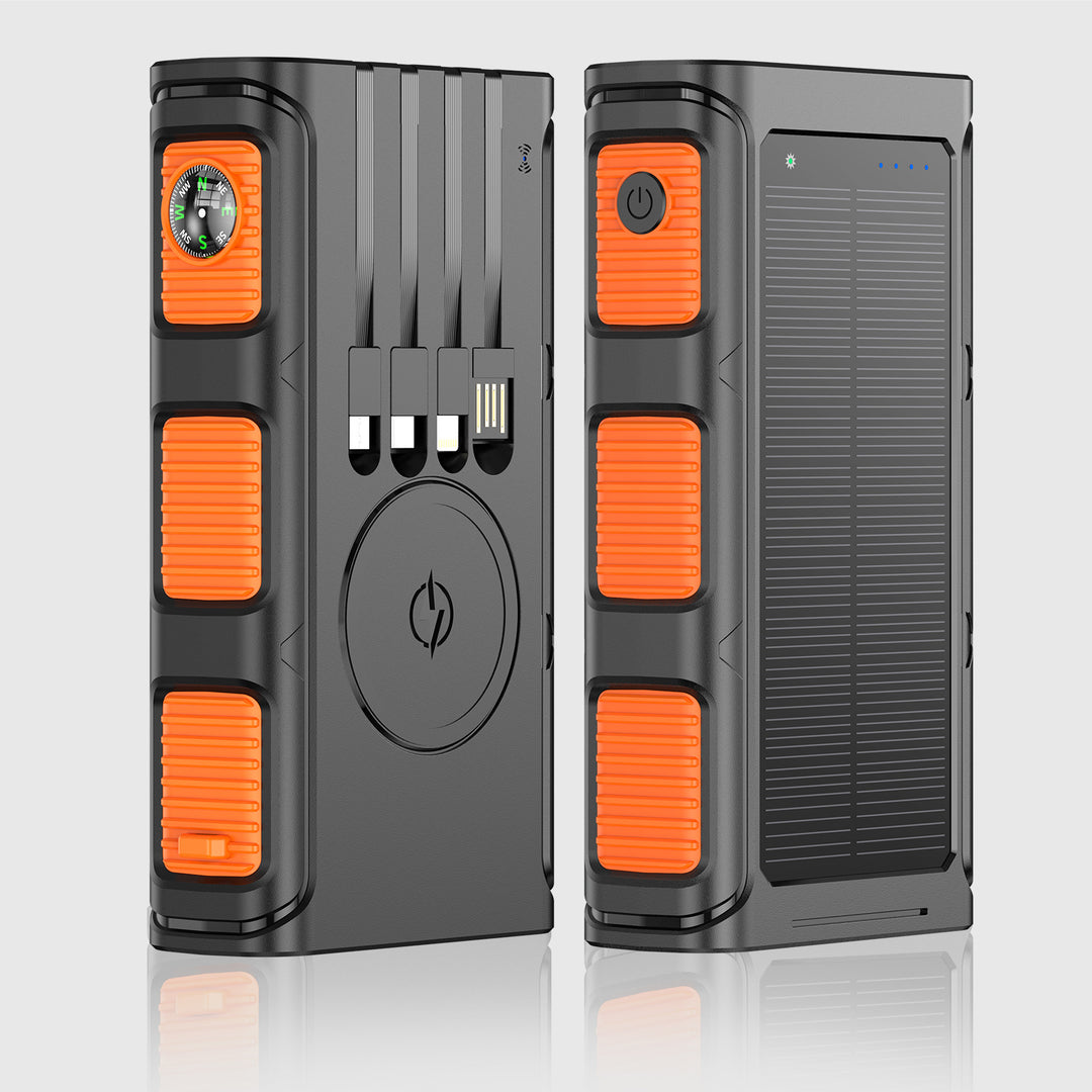 Solar Powerbank with Integrated Compass and Multiple Charging Ports Stornfield