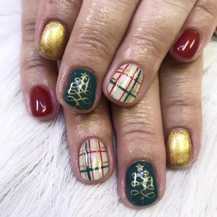 Holiday-Themed Gel Nail Art Stornfield