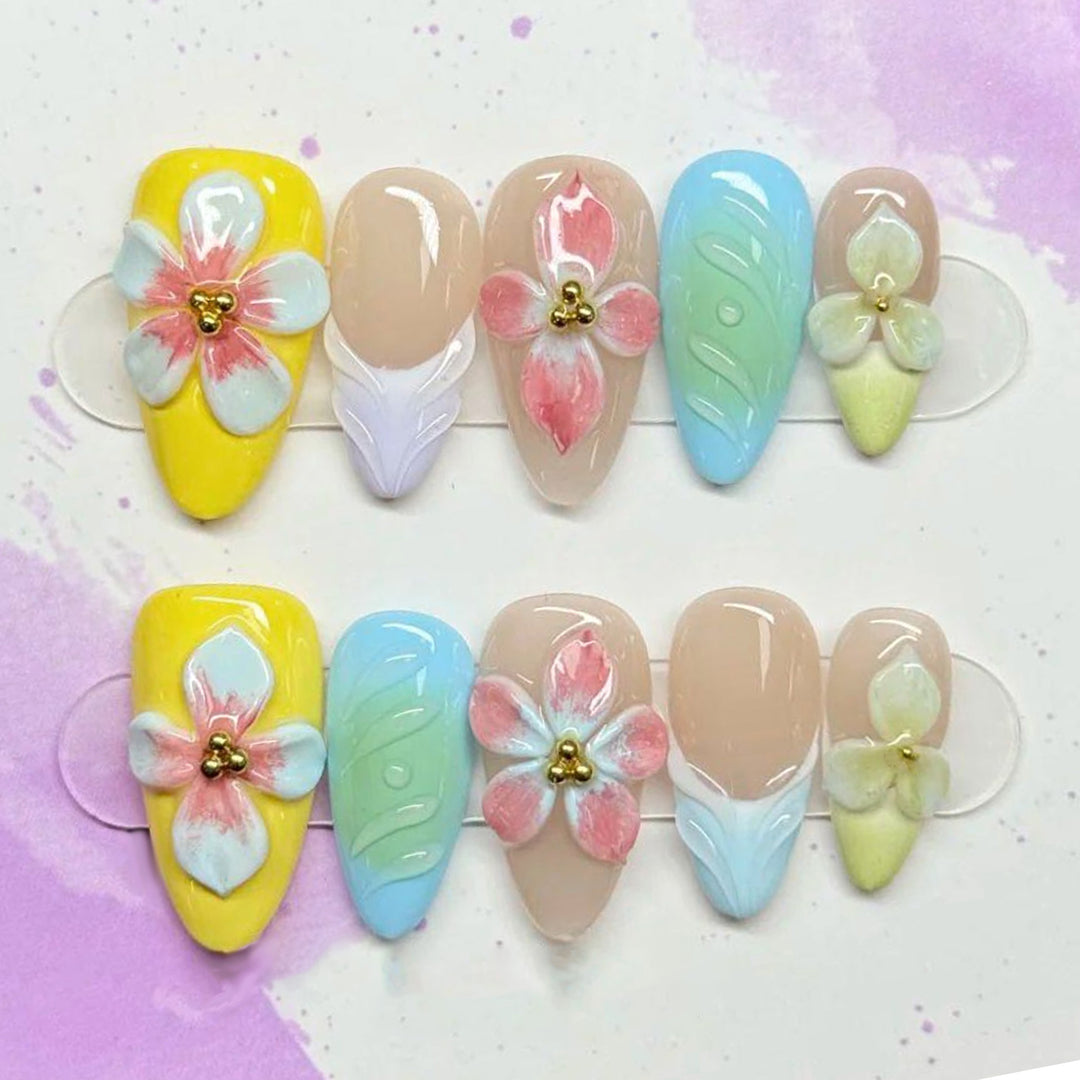 Decorative Floral Press-On Nail Art Set Stornfield 1790636705
