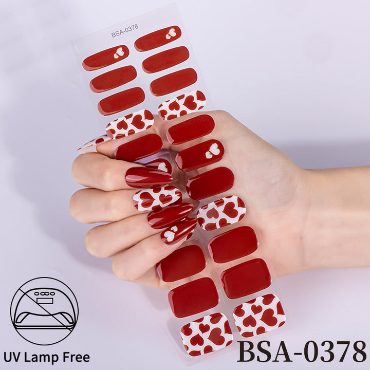Sparkling Gift-Themed Nail Art Wraps