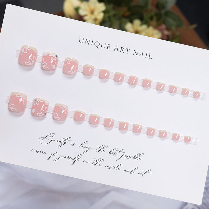 Artistic Floral Decorative Pedicure Nail Art