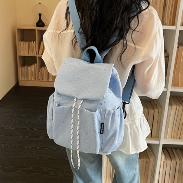 Star-Patterned Casual Drawstring Backpack Stornfield