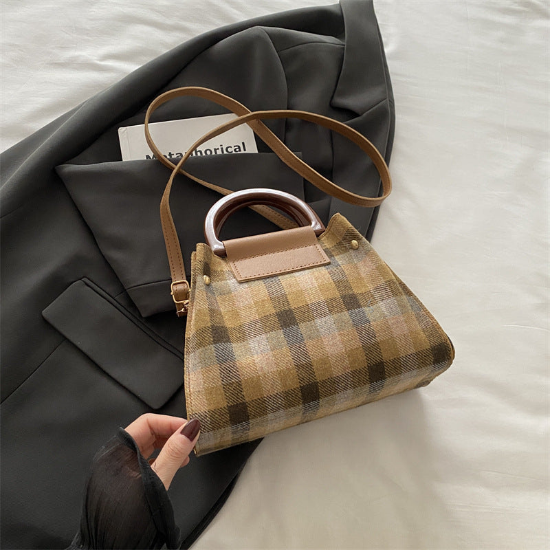 Plaid Structured Mini Handbag Stornfield