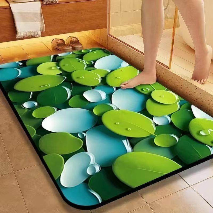 Textured Stone Pattern Bath Mat