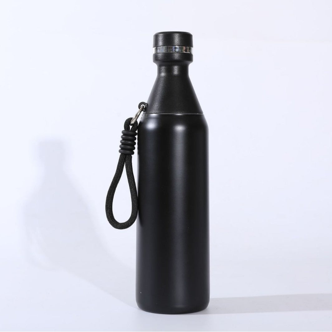 Ladies insulated stainless steel drinking bottle with practical carrying handle Stornfield