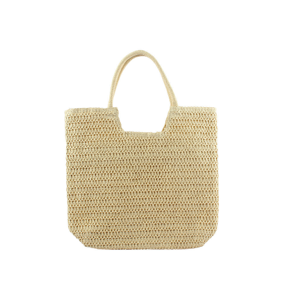 Handbag Made From Handwoven Natural Material With Large Carrying Handles Stornfield