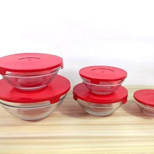 Women's set of stackable storage bowls with tight silicone lids Stornfield
