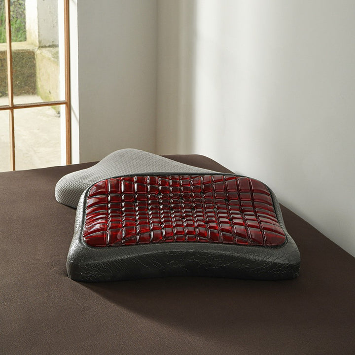 Ergonomic neck support pillow with gel cushioning