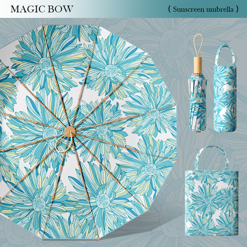 Ladies sun protection umbrella in floral design Stornfield