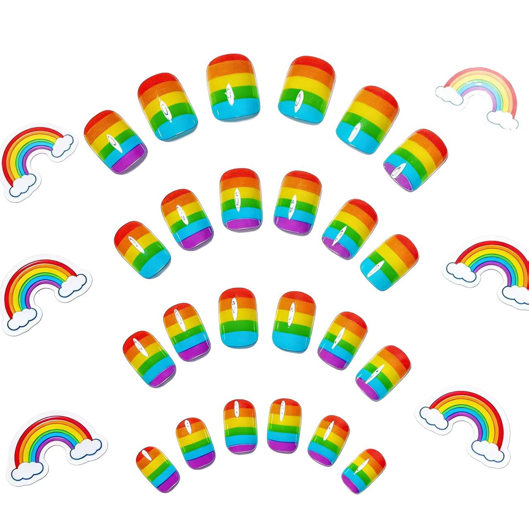 Creative Acrylic Nails in Rainbow Look Stornfield
