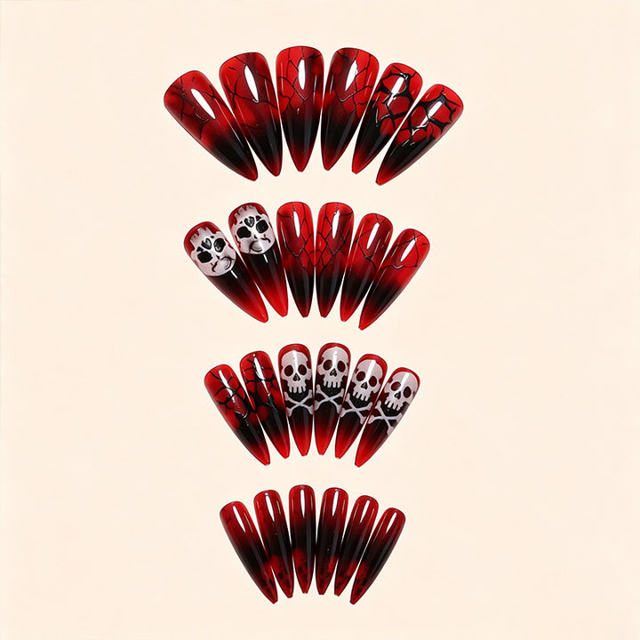Creative Halloween Nail Art with Spider Web and Skull Designs Stornfield