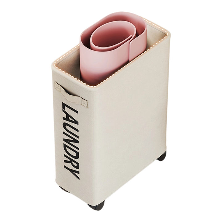 Rolling Dual-Compartment Yoga Mat and Sports Equipment Storage Cart