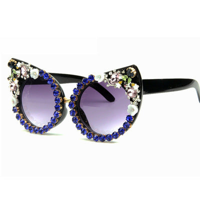 Women's Cat-Eye Sunglasses with Sparkling Gemstones Stornfield