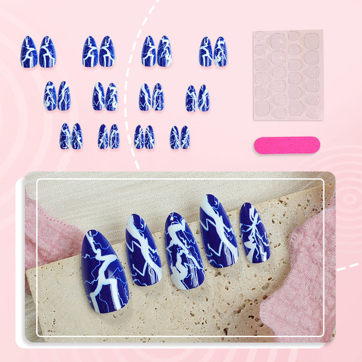 Artistic Lightning Bolt Press-On Nail Set Stornfield