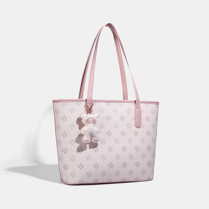 Stylish Tote Bag with Plush Charm