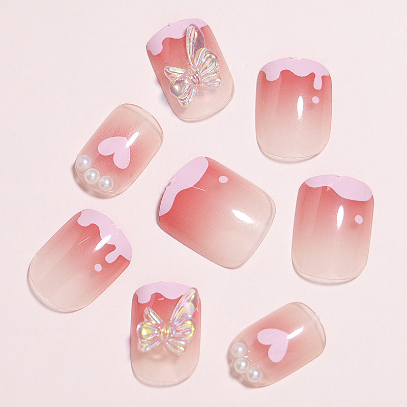 Romantic Heart Design Press-On Nail Set Stornfield