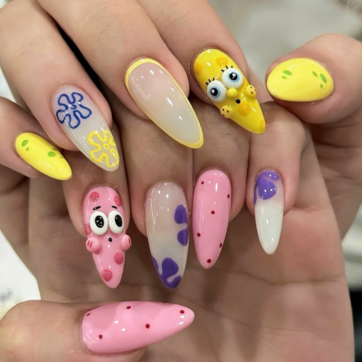 Whimsical Cartoon Press-On Nail Set Stornfield