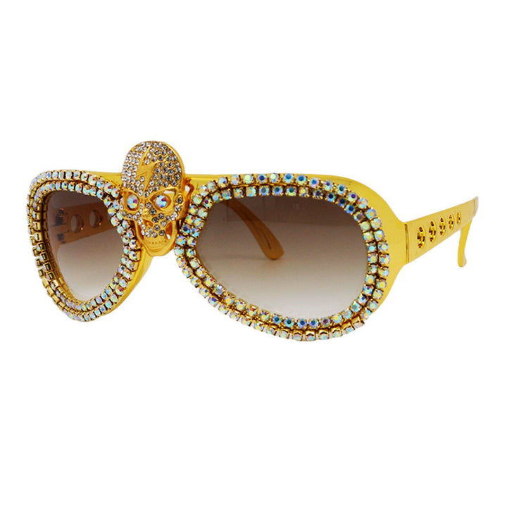Women’s statement sunglasses with exceptional skull design and sparkling rhinestone frame Stornfield