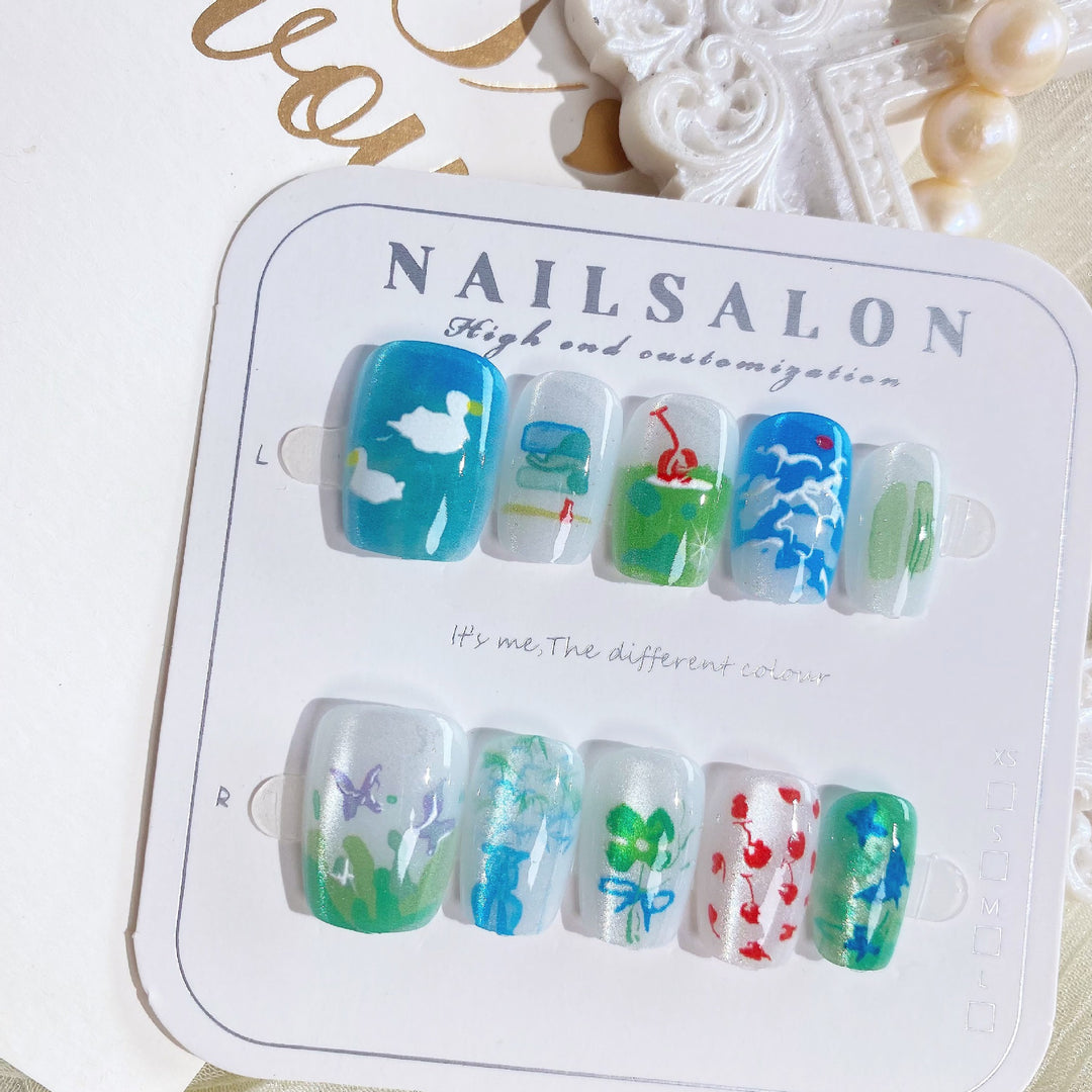 Artistic Nail Art Press-On Design Set