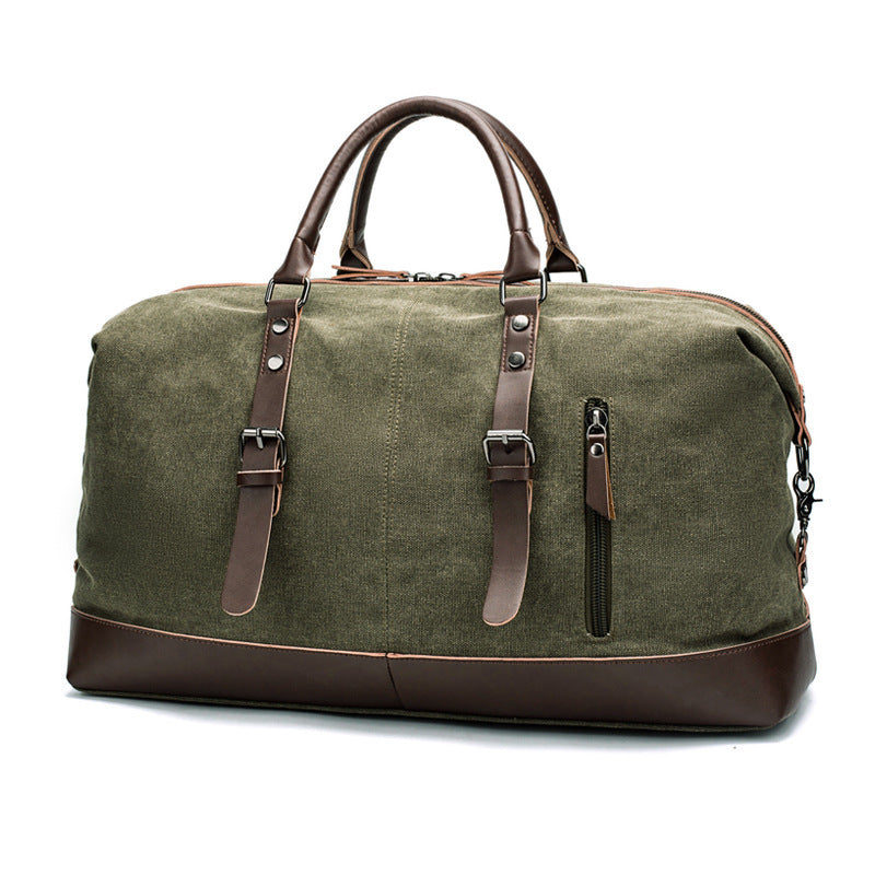 Spacious Travel Bag Made of Sturdy Canvas and Leather Stornfield