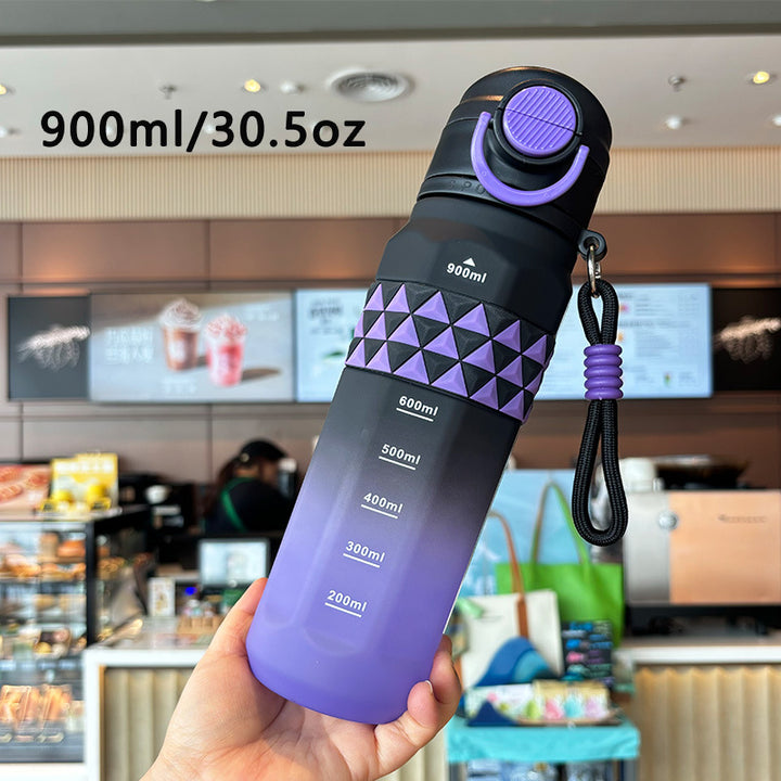 Ladies sporty water bottle with practical measuring scale Stornfield