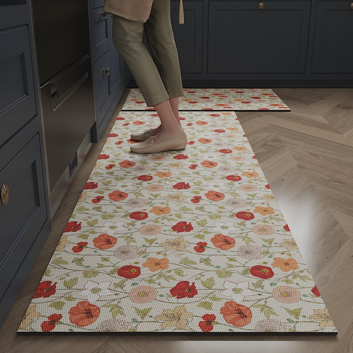 Floral Design Kitchen Comfort Mat