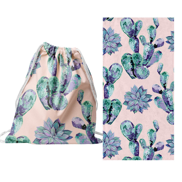 Drawstring bag with creative cactus design Stornfield