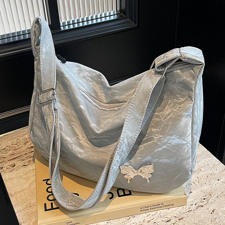 Casual Butterfly-Embellished Shoulder Bag