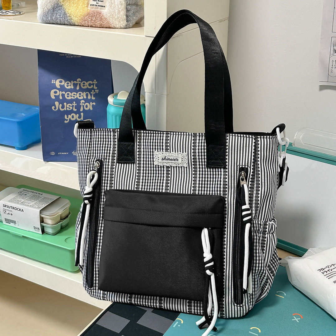 Multi-Functional Striped Backpack Stornfield