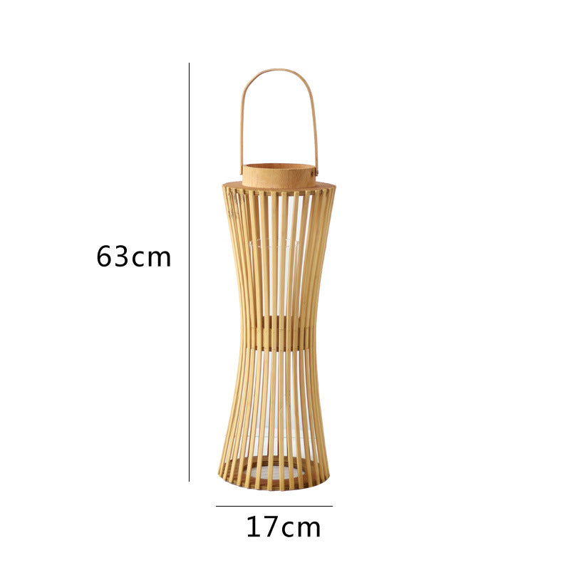 Elegant lantern made of woven wood Stornfield
