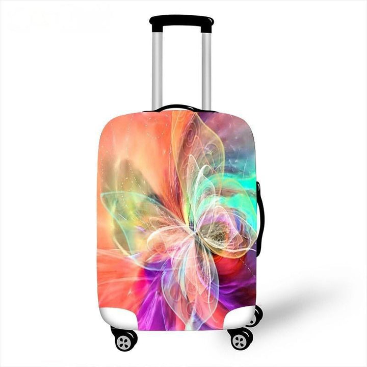 Women's hard shell travel suitcase with colorful flower and butterfly graphic Stornfield