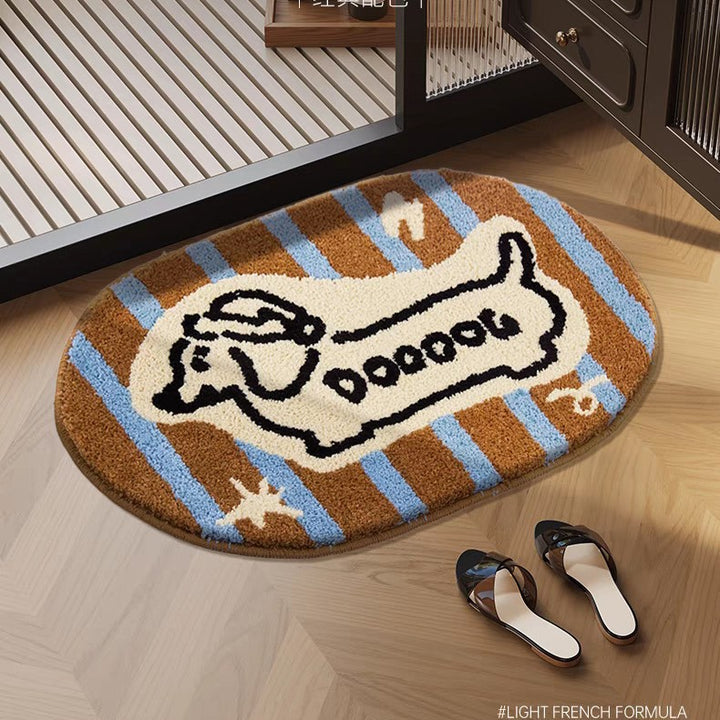 Decorative Dog-Themed Mat for Home