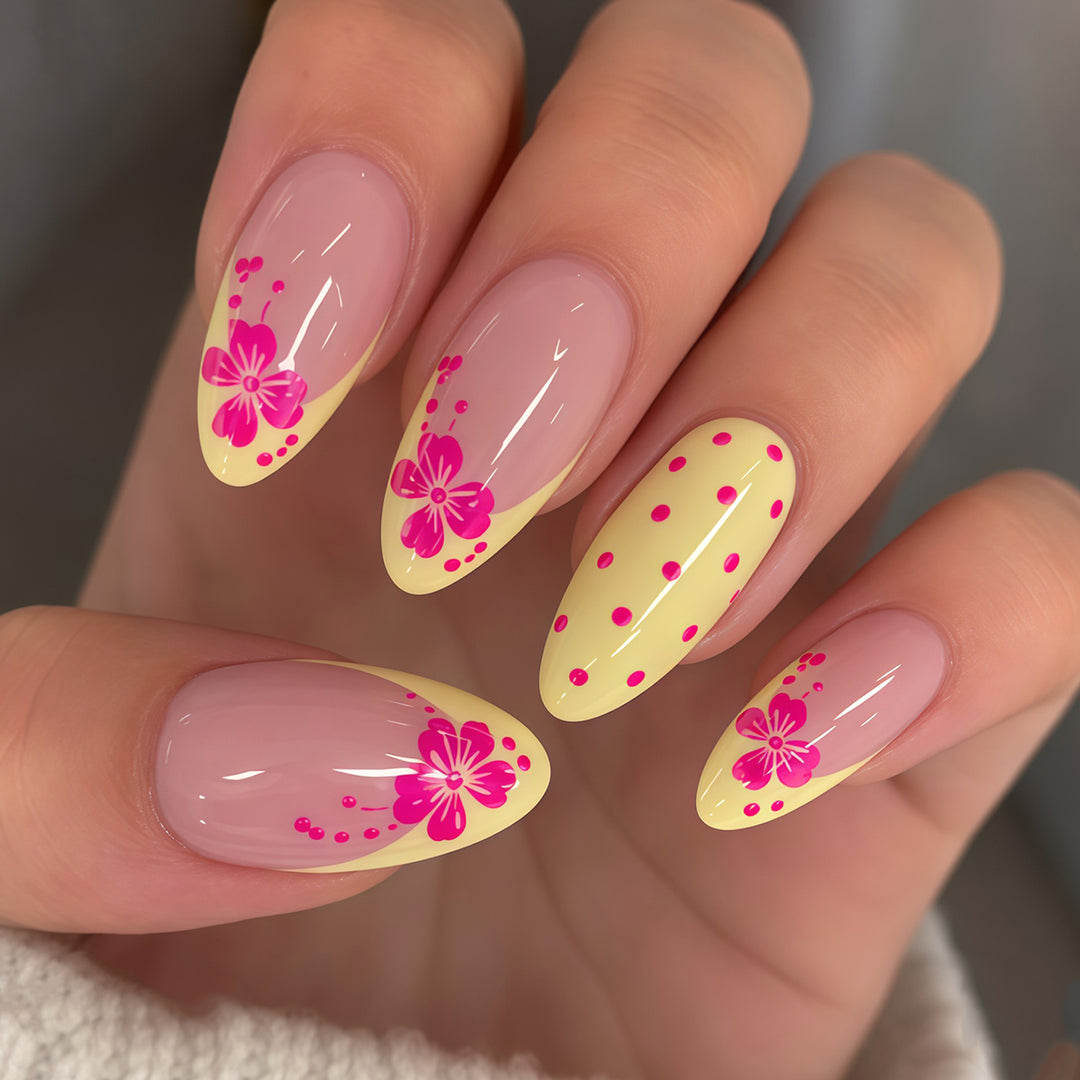 Elegant Floral Stiletto Nail Art Tips Stornfield