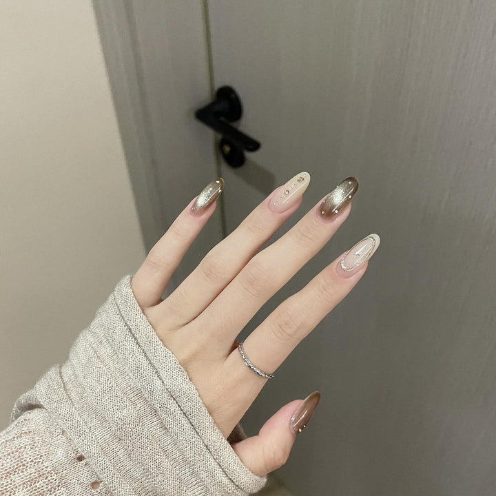 Artificial nails with glitter and star design Stornfield