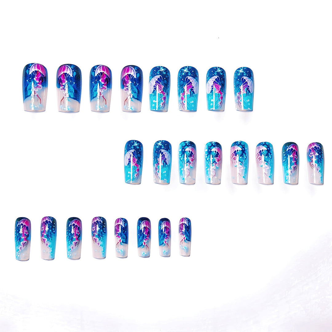 Artificial nails with impressive jellyfish design Stornfield