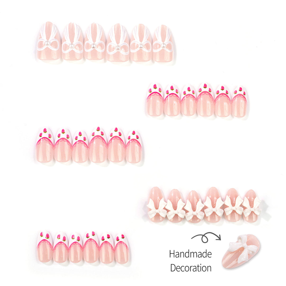 Manual Decorative Press-On Nail Art Set