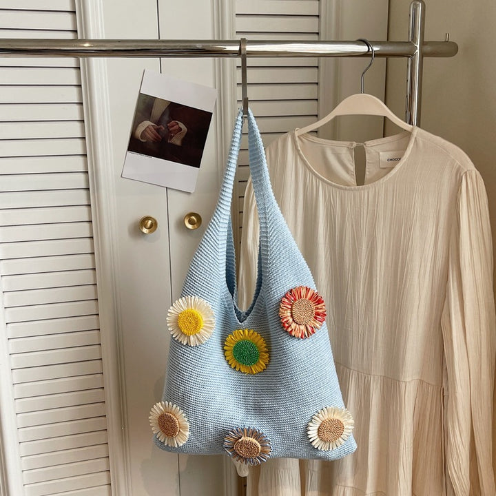 Floral Embellished Tote Bag