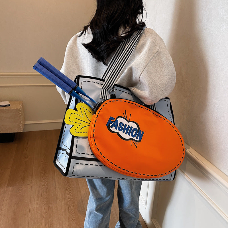 Creative Graphic Print Tote Bag
