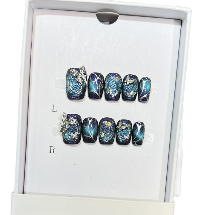 Galaxy-Themed Nail Art Extensions Stornfield